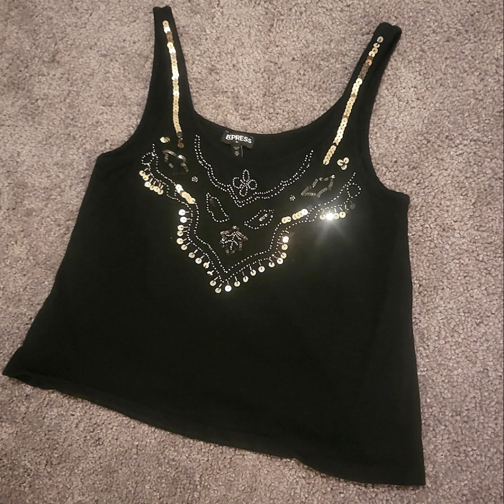 💕Beautiful Express Sequin Crop Top!